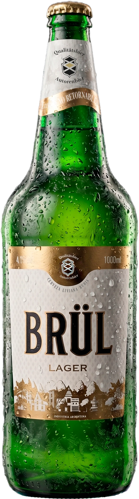 Botella de vidrio BRÜL Lager de 1000 mililitros